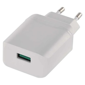 Adaptor USB universal Emos Quick, 1 USB, 3A, 18 W, alb