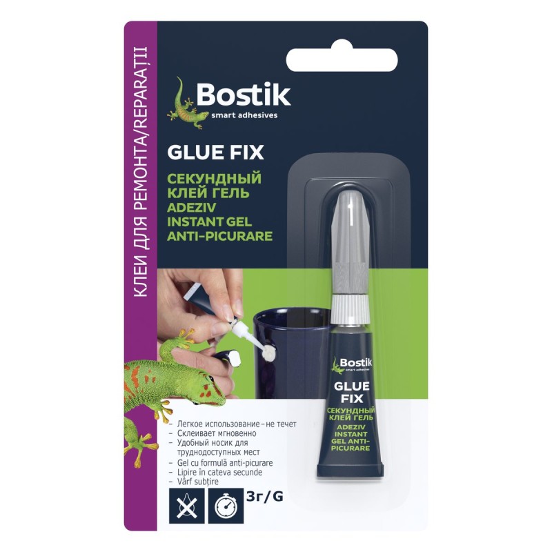 Adeziv Super Glue gel pentru portelan, metal si cauciuc Bostik, 3 g