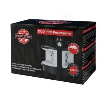 Alarma cu ultrasunete impotriva rozatoarelor Pest Stop Duo Pro Pestrepeller, 9V, 420 g