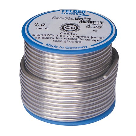 Aliaj lipire Felder SN97CU3, 200 g, diametru fir 3 mm