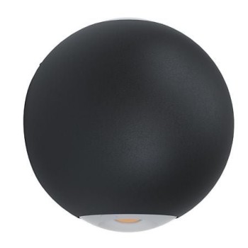 Aplica exterior Abugo, negru, aluminiu, 2 x LED, IP54, 3,3 W