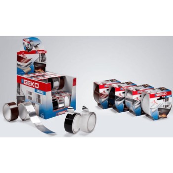 Banda adeziva aluminiu termorezistenta Geko, maro, lungime 9 m, latime 40 mm