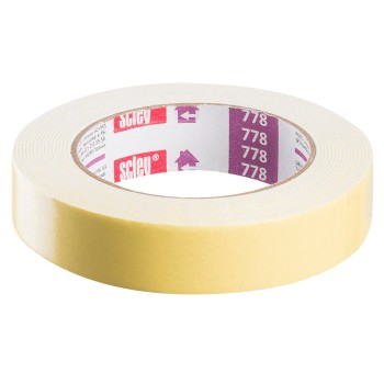 Banda dublu adeziva montaj, Scley, bej, 19 mm x 5 m