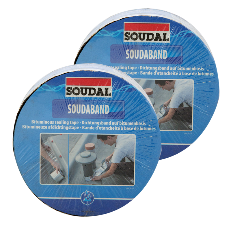Banda hidroizolanta bituminoasa, 7,5 cm x 10 m, Soudal, aluminiu Banda hidroizolanta bituminoasa, 7,5 cm x 10 m, Soudal, aluminiu
