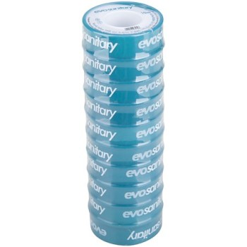 Banda teflon Evosanitary, alb, 0.2 mm grosime, 15 m x 19 mm, 10 bucati