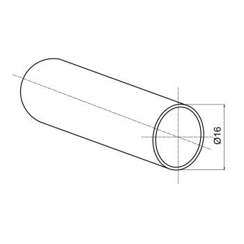 Bara de bucatarie, Teko, otel, crom, 2000 x 16 mm