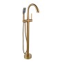Baterie cada freestanding Axys Seel, fixare in podea, alama, auriu, monocomanda, 109 x 95.5 x 16 cm