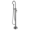 Baterie cada freestanding Axys Seel, fixare in podea, alama, inox, monocomanda, 109 x 95.5 x 16 cm