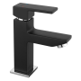Baterie lavoar Ferro Zicco Negru BZI2BL , monocomanda, alama, 8,3 x 9,3 x 16,1 cm