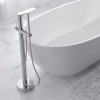 Baterie stativa cada freestanding Ferro Fiesta BFI11F, monocomanda, set dus inclus, montaj in pardoseala, reversibila, crom 85,7 x 68,7 x 21 cm