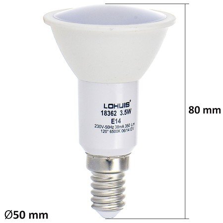 Bec E14- 24 leduri 3,5 W, lumina rece