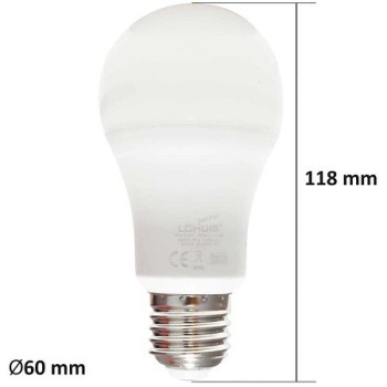 Bec LED 15W Lohuis Ecoline, E27, A60, lumina rece