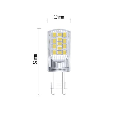 Bec LED Emos Classic, bulb, G9, 4 W, lumina calda, 3000 K, 470 lm