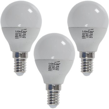 Bec Led Lohuis Ecoline, forma glob A45, E14, 5W, lumina rece