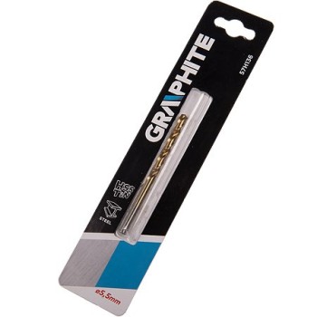 Burghiu Graphite, HSS-TiN, pentru metal, 5,5 mm