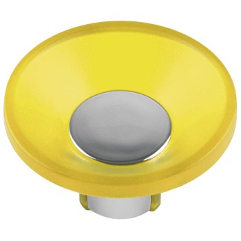 Buton CupaTeko 8144-C, plastic, galben, 48 mm