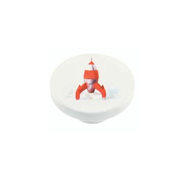 Buton rotund Sedef, model rocket, plastic, 40 mm