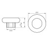 Buton Tor Teko 8145-A, plastic, rosu, 37 mm