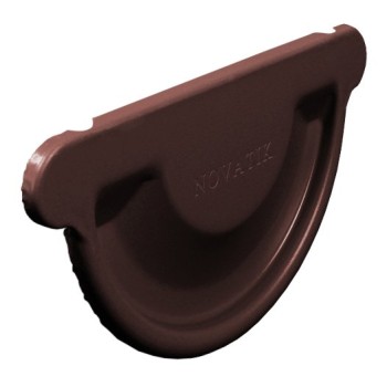 Capac jgheab metalic Novatik Ronda, 125 mm, maro RAL 8017