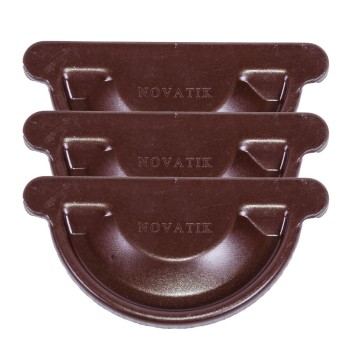Capac jgheab metalic Novatik Ronda, 125 mm, maro RAL 8017