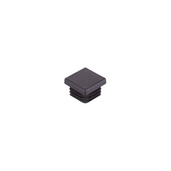 Capac patrat stalp gard PVC, negru, 15 x 15 mm
