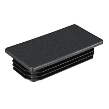 Capac stalp gard PVC, negru, 100 x 50 mm