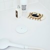 Capac tip DOM pentru sifon Wirquin SLIMPlus, din ABS, alb mat, Ø118 mm