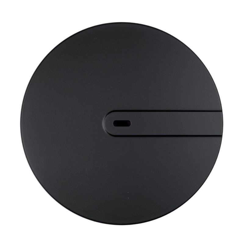 Capac tip DOM pentru sifon Wirquin SLIMPlus, din ABS, negru mat, Ø118 mm