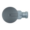 Capac tip DOM pentru sifon Wirquin SLIMPlus, din ABS, negru mat, Ø118 mm