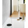 Capac tip DOM pentru sifon Wirquin SLIMPlus, din ABS, negru mat, Ø118 mm