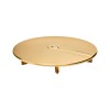Capac tip DOM pentru sifon Wirquin SLIMPlus, din metal, auriu periat, Ø118 mm