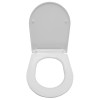 Capac WC Turkuaz CeraStyle, Bela City, polipropilena, alb, soft close, 43,7 x 35,9 cm