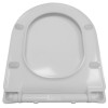 Capac WC Turkuaz CeraStyle, Bela City, polipropilena, alb, soft close, 43,7 x 35,9 cm