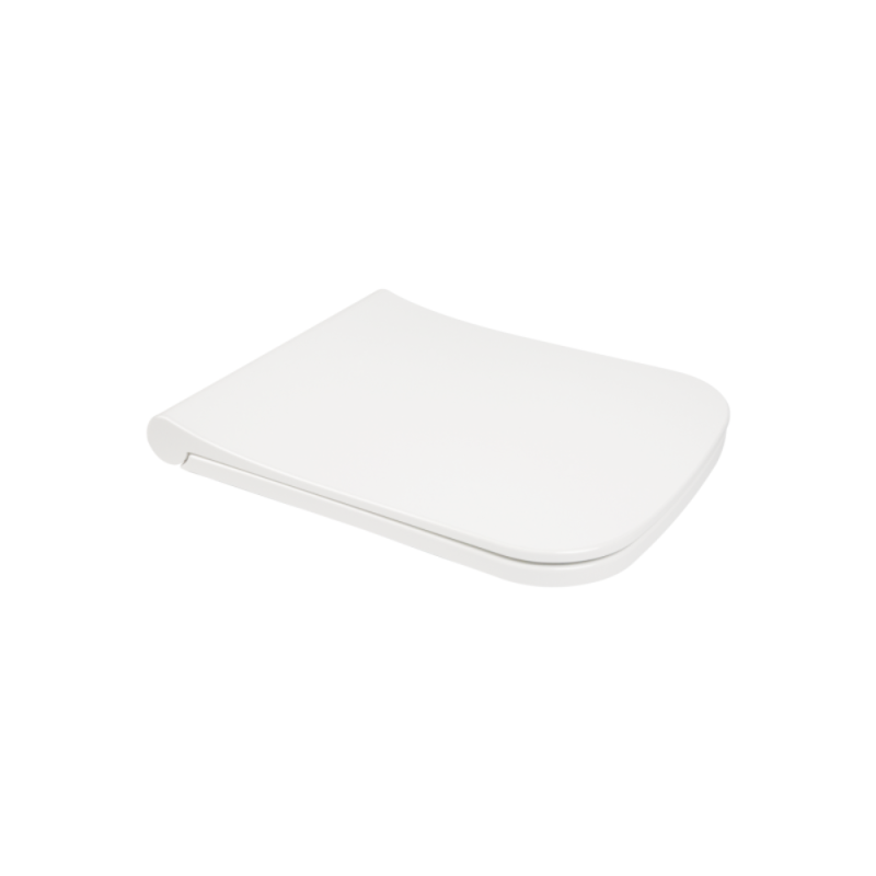 Capac WC Turkuaz CeraStyle Noura, polipropilena, soft close, alb, 43.5 x 34.8 cm