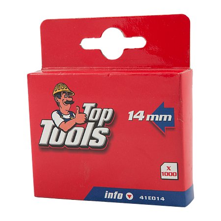 Capse Top Tools, pentru tapiterie, de tip J, 14 mm, 1000 bucati