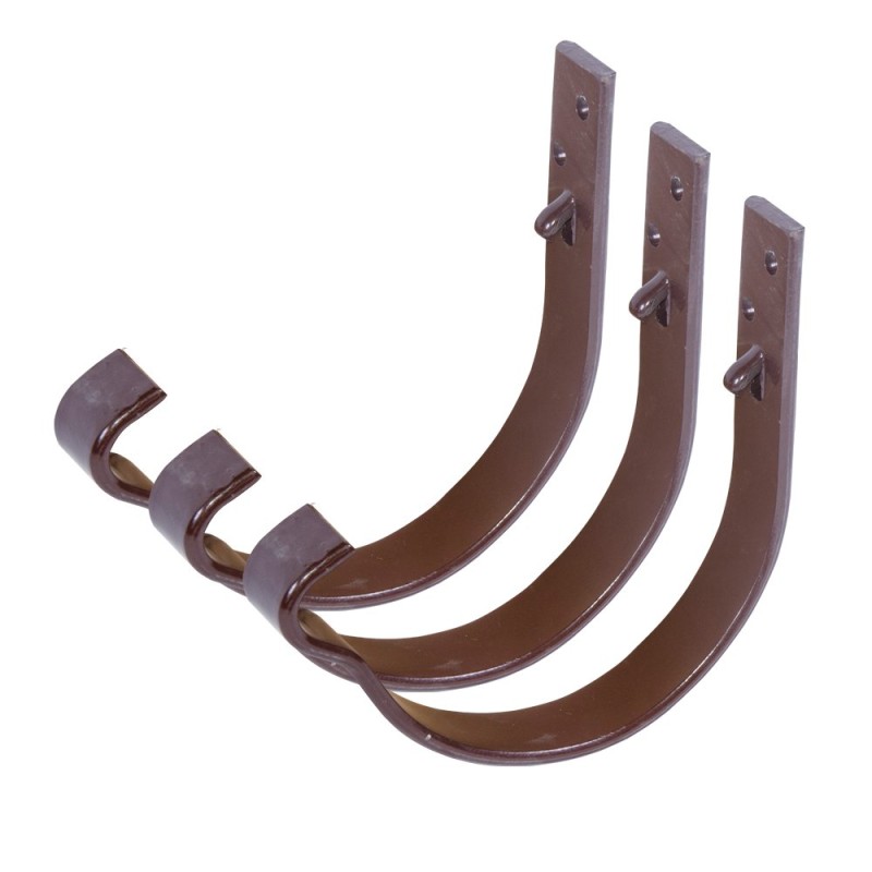 Carlig aplicat jgheab Novatik Ronda, metal, 125 mm, maro RAL 8017