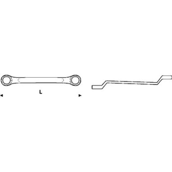 Cheie inelar-cotita, Topex 35D807, 10 x 11 mm, 205 mm