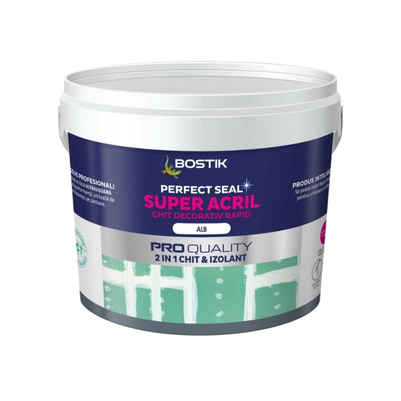 Chit izolant acrilic Bostik Super Acril, interior, alb, 5 l