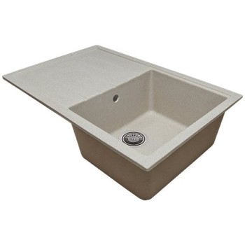 Chiuveta bucatarie Hausberg Elmy SN9035DR, granit-compozit, bej, 1 cuva dreapta, 78 x 50 cm