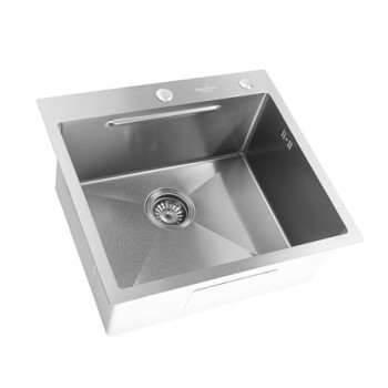 Chiuveta bucatarie Sandonna Handmade HD5550, inox, 1 cuva, 50 x 55 cm