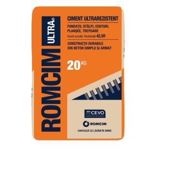 Ciment Romcim Ultra, interior/exterior, rezistenta 42.5 R, 20 kg
