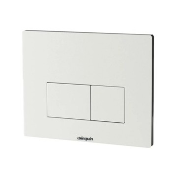 Clapeta de actionare rezervor WC incastrat Wirquin Design, dubla actionare, alb, 20.8 x 16.6 cm