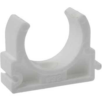 Clema fixare tevi PPR Formull, simpla, alb, 32 mm