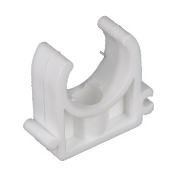 Clema fixare tevi PPR Supratherm, simpla, alb, 25 mm