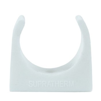 Clema fixare tevi PPR Supratherm, simpla, alb, 32 mm