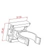 Clips pentru plinta din lemn, negru, plastic, 30 mm