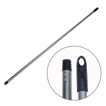Coada pentru mop sau matura, Plastina, material metalic, crom, 130 cm