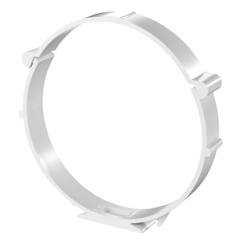 Colier fixare Vents, PVC, alb, circular, diametru 125 mm