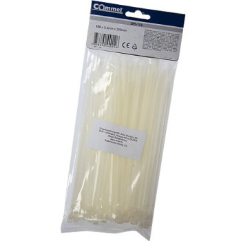 Colier PVC Anco, 3.5 x 200 mm, alb, 100 bucati
