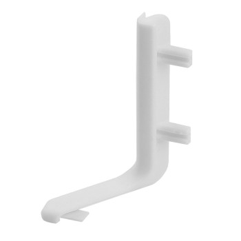 Colt exterior 90 grade pentru profil aluminiu LB (tip Gola) - L, plastic, alb
